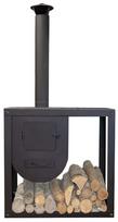 Kietojo kuro krosnelė DM Grill Scandi, juoda (Black)