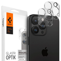 Spigen "Optik.tR" Kameros Apsauga Apple iPhone 14 Pro / Pro Max / 15 Pro / Pro Max / 16 Pro / Pro Max - Skaidri (Transparent) - 2 vnt.
