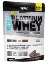 sport protein - Proteinai VPLab 100% Platinum Whey Cookies Cream, 750 g - 1 nuotrauka