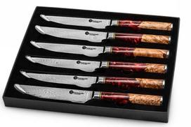 Kamazaki Damasko plieno peilių rinkinys kepsniams KZI210STK, 6 vnt.