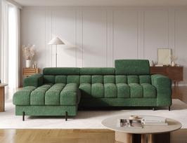 sofas zalia lova kampas - Kampinė sofa-lova Felro Amore 35, žalia (Green) - 8 nuotrauka