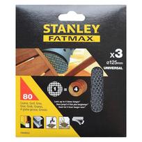 slifavimo diskas 125 mm - Poliravimo diskas Stanley FatMax Velcro, 80, 12.5 cm x 12.5 cm, Ø 12.5 cm, 3 vnt. - 2 nuotrauka