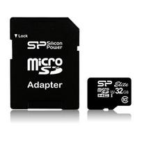 32gb atminties kortel - Silicon Power Elite UHS-I 32 GB, Micro SDHC, 10, SD adapter - 1 nuotrauka