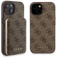 metalas - Guess 4G Metal Logo dėklų rinkinys iPhone 15 + 5000mAh MagSafe nešiojamas įkroviklis - Rudas (Brown) - 1 nuotrauka