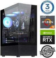 INTOP Ryzen 5 5500, 16GB DDR4, 250GB M.2 NVMe SSD, NVIDIA GeForce RTX 5070 12GB, Juodas (Black)