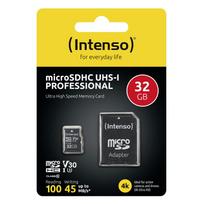 microtas - Intenso Professional 32GB microSDHC UHS-I Class 10  + SD Adapter 3433480 - 4 nuotrauka