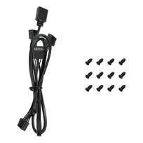 korpuso ausintuvai - Deepcool FL12-3 in 1 Kompiuterio Korpusui Ventiliatorius 120 mm Juodas (Black) 3 vnt. - 7 nuotrauka