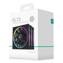 korpuso ausintuvai - Deepcool FL12-3 in 1 Kompiuterio Korpusui Ventiliatorius 120 mm Juodas (Black) 3 vnt. - 8 nuotrauka