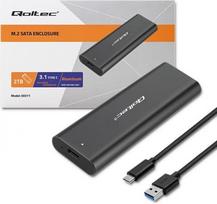m2 sata - HDD/SSD korpusas Qoltec Enclosure for M.2 SATA SSD, 1.8" - 1 nuotrauka
