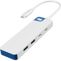 blue drives - Targus Hyper HyperDrive Flex 4 Port USB-C Combo Hub, Baltas/Mėlynas (White/Blue) ,  HD5200BUGL - 1 nuotrauka
