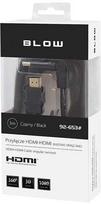 BLOW 92-653 HDMI-HDMI kampinis 3m Juodas (Black)