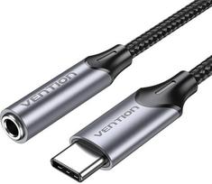 usb c 3.5mm - Vention BGMHF USB-C į 3.5mm Jack adapteris 1m Pilkas (Gray) - 1 nuotrauka
