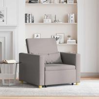 Fotelis vidaXL Ištraukiamas sofa-lova, taupe (Taupe)
