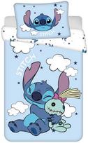 Jerry Fabrics Vaikiškas patalynės komplektas Lilo & Stitch Clouds, Mėlynas (Blue), 100x135 cm, 2 dalių