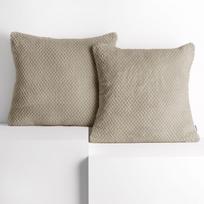 pagalve 45x45 - Pagalvės užvalkalas DecoKing Henry, ruda, 450 x 450 mm - 4 nuotrauka