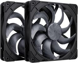 12v ventiliatorius ausintuvas - Noctua NF-A14x25 G2 PWM Sx2-PP chromax.black 140 mm (Juodas/Black) 2 vnt. - 1 nuotrauka