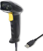 rankinis usb - Qoltec 50876 Lazerinis skeneris 1D ,  USB ,  Juodas (Black) - 1 nuotrauka