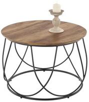 Kavos staliukas Halmar Nubira Black/Walnut, 600x600x410 mm