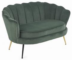 Fotelis Halmar Amorinito XL Dark Green/Gold, 133x77x77 cm