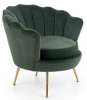 Fotelis Halmar Amorinito Dark Green/Gold, 83x77x77 cm
