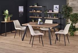 prailginamas valgomojo stalas - Valgomojo stalas Halmar Berlin Honey Walnut/Black, 1400x760x850 mm - 1 nuotrauka