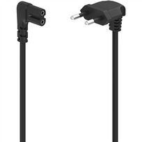 Hama Power Cord, 2-pin 90°, 1,5 m, juodas - Maitinimo laidas