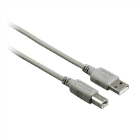 usb 2.0 a b cable - Laidas Hama USB-A -- USB-B, 3 m, Gray Prekė - 00200901 - 1 nuotrauka