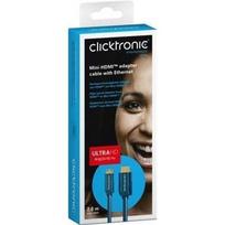 mini hdmi adapteris - Clicktronic 70322 Mini-HDMI™ adapter cable with Ethernet, 2m - 1 nuotrauka