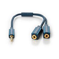 3,5 mm to 3,5 mm - Clicktronic 3,5 mm. male to, x2 3,5 mm. female. MP3 DuoSound adapter, 70491 - 1 nuotrauka