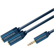 3,5 mm to 3,5 mm - Clicktronic 3,5 mm. male to, x2 3,5 mm. female. MP3 DuoSound adapter, 70491 - 2 nuotrauka