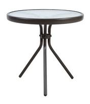 Lauko stalas Home4you Dublin Dark Brown, 50 x 50 x 46 cm
