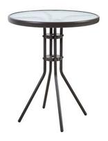 lauko staliukas dublin - Lauko stalas Home4you Dublin Dark Brown, 60 x 60 x 70 cm - 1 nuotrauka