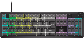 corsair klaviaturos - Corsair K55 Core RGB, Pilka (Gray) - 1 nuotrauka