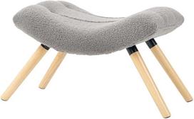 homcom pufas - HOMCOM Pufas, šviesiai pilkas (Light Gray) - 1 nuotrauka