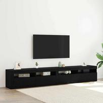 TV staliukas vidaXL Televizoriaus spintelė 2 vnt, Juodas (Black), 240 cm x 35 cm x 40 cm