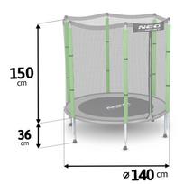 sodo batutas vaikams - Sodo batutas vaikams 140 cm 4,5 pėdų Neo-Sport - 7 nuotrauka