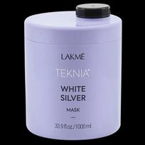 sampunas ziliems plaukams - Lakme Lakme Teknia White Silver Mask kaukė šviesiems ir žiliems plaukams - 1000 ml. - 1 nuotrauka