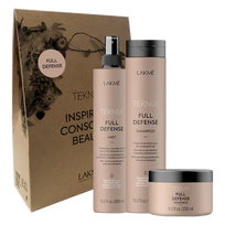 Lakme Teknia Full Defense Pack rinkinys plaukams (kaukė 250 ml. + šampūnas 300 ml. + kondicionierius 300 ml.) - 1 vnt.