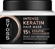 Syoss Intense Keratin Mask kaukė lūžinėjantiems plaukams - 400 ml.