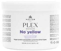 Kallos Plex No Yellow Hair Mask gelsvus atspalvius neutralizuojanti kaukė šviesiems / žiliems plaukams - 500 ml.