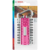 Bosch sukimo antgalių rinkinys su karabinu, 21 vnt.