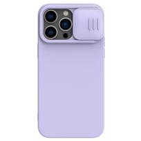 iphone 14 silikoninis deklas - Nillkin CamShield Silky Magnetic Silicone Apple iPhone 14 Plus šviesiai violetinis - 1 nuotrauka