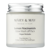 kosmetinis molis - Mary & May Lemon Niacinamide Glow Wash Off Pack nuplaunama spindesio suteikianti veido kaukė - 125 g. - 1 nuotrauka