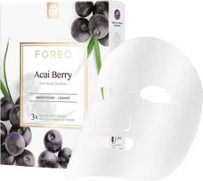 Foreo Acai Berry Smoothing Sheet Mask glotninanti lakštinė veido kaukė - 3 x 20 g.