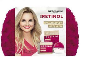 Dermacol Bio Retinol veido priežiūros rinkinys (50 ml. dieninis kremas + 50 ml. naktinis kremas + 2 x 8 ml. kaukė + kosmetinė) - 1 vnt.
