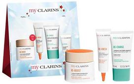 Clarins My Clarins Essentials Kit rinkinys (veido kremas 50 ml. + valomasis gelis 5 ml. + naktinė kaukė 15 ml. + paakių kremas 15 ml.) - 1 vnt.