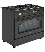 retro - Ravanson Retro KWGE-90AR Dujinė-elektrinė viryklė (Juodas / Black) - 3 nuotrauka