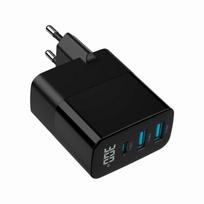 ikrovikliai type 2 - CHARGER USB 30W 3PORT/TA-UC-PDQC30LCD-BK-02 GEMBIRD - 4 nuotrauka