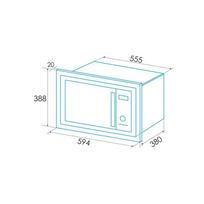 mikrobangu krosnele 900w - Edesa EMW-2530-IG Black (Juoda) - 2 nuotrauka