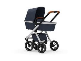 vezimelis - Universalus vežimėlis Dubatti 2in1 Silver/ Navy Melange/ Navy Melange ekspo - 1 nuotrauka